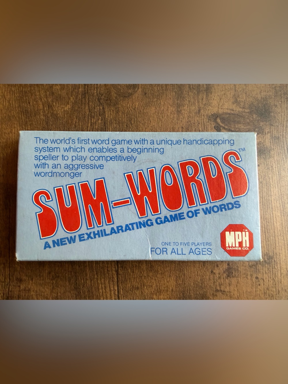 Vintage 1981 Sum-Words Card Game MPH Unopened Cards Original Box Score Pad